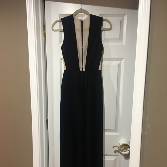 Alice + Olivia Black and Nude Jumpsuit Sz 0 - Picture 2 of 3